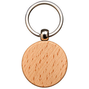 Ronde houten sleutelhanger met eigen gravure